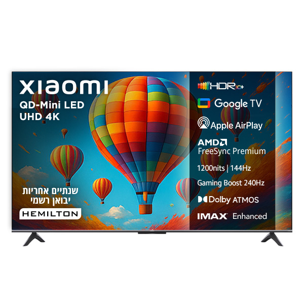 טלוויזיה ''65 QD-Mini LED 4K שיאומי דגם Xiaomi TV S Mini 65'' (2025)